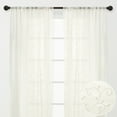 thumbnail image 1 of Chanasya White Ivory Sheer Curtains for Living Room - 63 Inch Panels - Embroidered Luxury Vine Patterned Voile Chic Sheer Curtain Panels for Bedroom Kitchen Dining Room - Light Filtering 2 Panel Set, 1 of 6
