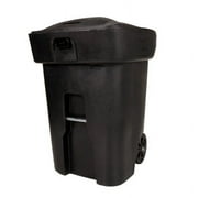 Toter Bear Tough Polyethylene Wheeled Trash Can Lid, 96 gal, Black