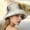 White, variant on Women's Velvet Bucket Hat, Winter Warm Fisherman Hat with Ear Flaps, Windproof Sun Hat for Outdoor Casual Daily Wear and Travel - White