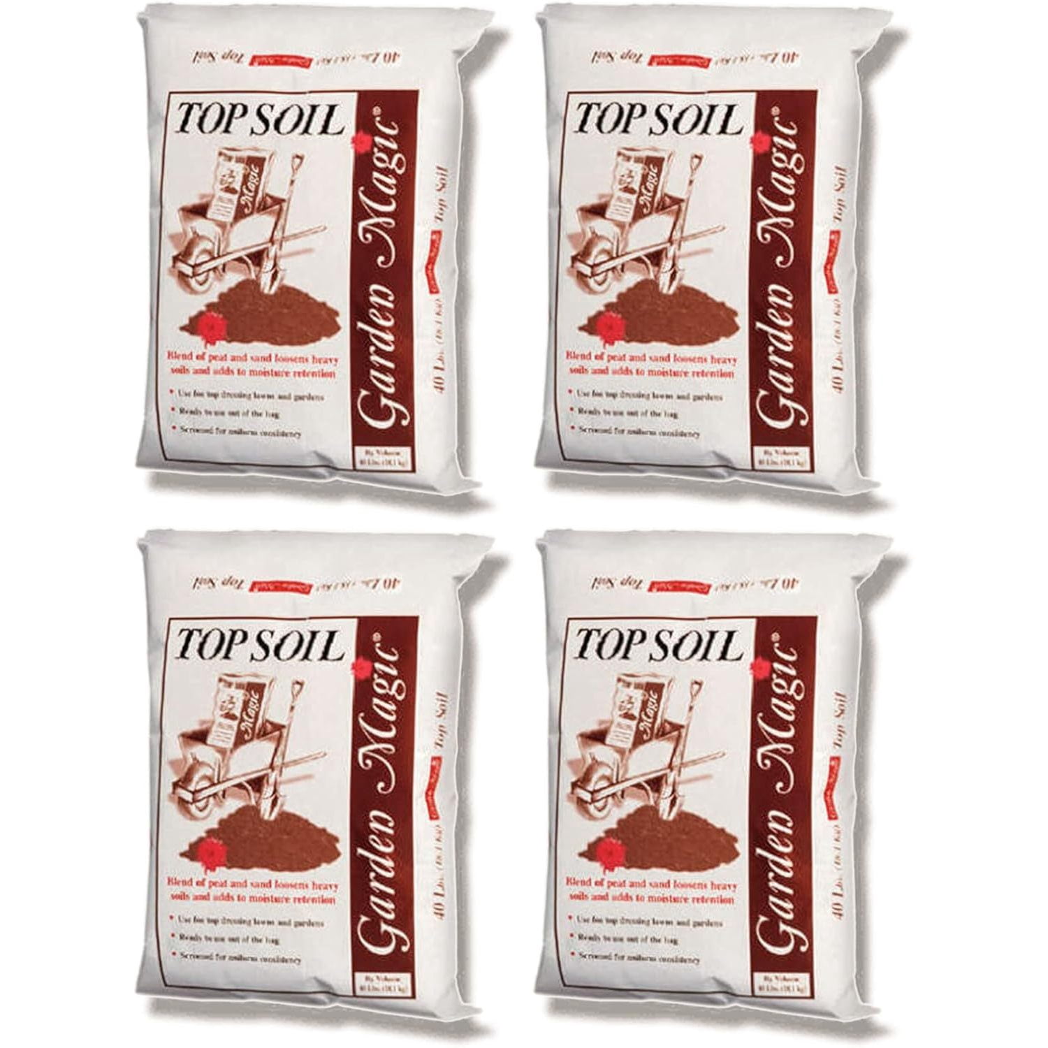 40 Pound Bag of Indoor and Outdoor Organic Planting and Potting Topsoil ...