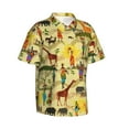 thumbnail image 2 of Daiia Ethnic African Hawaiian Shirt for Men Gentle Cotton Regular Short Sleeve Casual-Small, 2 of 9