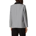 thumbnail image 3 of Chaqueta de manga larga de una botonera con solapa para mujer INSPIRE CHIC en gris, 3 of 6