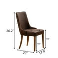 thumbnail image 5 of Decorotika Modern Golden Polished Beechwood 2 Indoor Chairs Brown & Walnut, 5 of 8