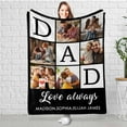 thumbnail image 3 of Personalized Photo Blanket for Family, Customized Bed Blanket with 10 Pictures for Mom Dad Custom Photos Throw Blanket for Best Friends, Personalized Gifts for Couple Girlfriend Boyfriend Blankets, 3 of 5