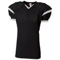 thumbnail image 2 of A4 Youth V-Neck Short Sleeve Breathable Mesh Rollout Sports Football Jersey , BLACK/WHITE, Medium, NB4265, 2 of 2