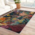 thumbnail image 1 of Coral Rugs for Living Room Bedroom - Colorful Rug 4x5 - Coastal Carpet for Home Decor - Washable Non Slip Patterned Indoor Large Area Rug - Soft & Low Pile (ZN&387), 1 of 7
