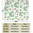 thumbnail image 3 of Faty-T Cute Green Frog Blanket, Flannel Blanket Fluffy Cozy Fuzzy Throws Non-Shedding for Bed Sofa Couch Home Decor, Adults Kids Teens 50*60 in, 3 of 5
