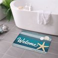 thumbnail image 3 of FJPT Non Slip Flannel Polyester Floor Mat Welcome Starfish Shell Design For Bathroom Kitchen Bedroom Decor 31.5x19.7 inch, 3 of 5