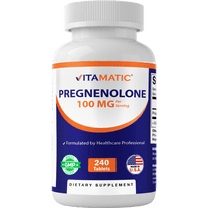 Vitamatic Pregnenolone 100 mg per Serving Non-GMO Gluten Free 240 Tablets