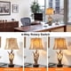 thumbnail image 2 of Dungoo Lámparas De Mesa Rústicas De Ciervo Occidental Con Luz Nocturna, Juego De 2 Lámparas De Noche Rústicas De 26 Pulgadas Para Dormitorio Con 2 Puertos Usb, Lámpara De Mesa De Asta Natural Para Nav, 2 of 5