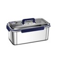 thumbnail image 2 of Fiambrera de acero inoxidable para refrigerador, rectangular, a prueba de fugas, apilable 5600 ml, 2 of 9