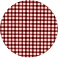 thumbnail image 3 of Round Fitted Tablecloth 52 Inch, Gingham Buffalo Plaid Fitted Round Table Cover Fitted Tablecloth Oil Spill Proof Table Top Cover Cloth Table Cover for Restaurant, Picnic, Indoor and Outdoor Dining, 3 of 8