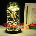 thumbnail image 1 of Gold Plated Rose Glass Lamp LED Lighted Golden Flower Gift LED Lighted Gift, 1 of 8