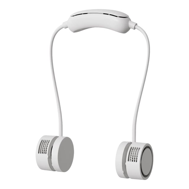 Ventilador circulador de cuello colgante, multifuncional, portátil, ligero e ideal. Blanco