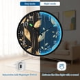 thumbnail image 5 of Voice Activated Clock with Glow Light 12 Inch Large Silent Wall Clock Battery Operated for Home Decor Delicate Gold Leaf Pattern, 5 of 8