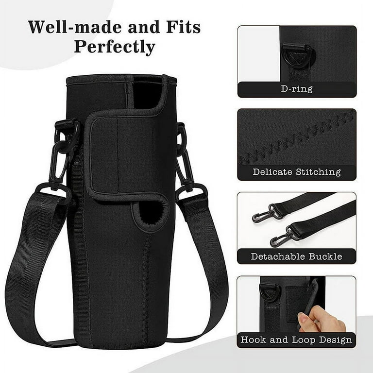 iPstyle Water Bottle Carrier Bag for Stanley 40 oz Tumbler with Adjustable Shoulder Strap Carrier Clip for Travel Hiking