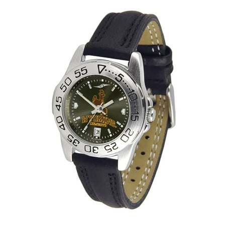- Wyoming Cowboys NCAA AnoChrome Sport Ladies Watch (Leather Band)