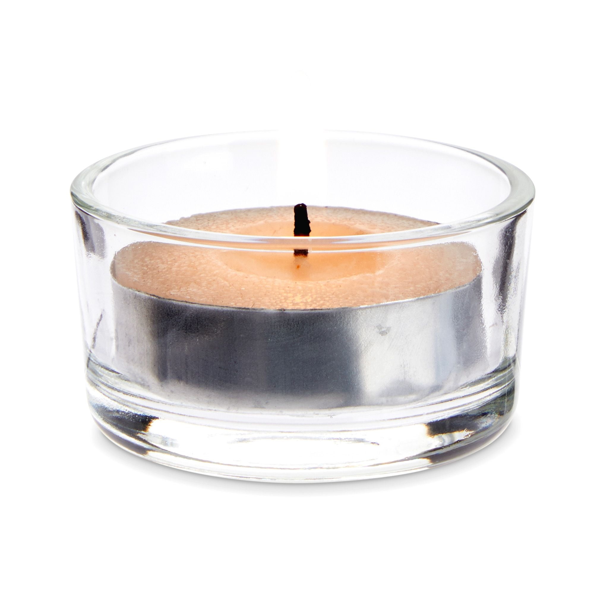 24 Pack Clear Glass Tealight Candle Holders for Table Centerpieces Wedding Reception Party Decorations Bulk Set 1x2 in