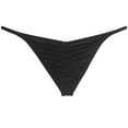 thumbnail image 2 of Botmois Men's Solid Ice Silk Bikini Underpants Sexy Micro Briefs Posing Comfy Lingerie Jockstrap Black M, 2 of 3
