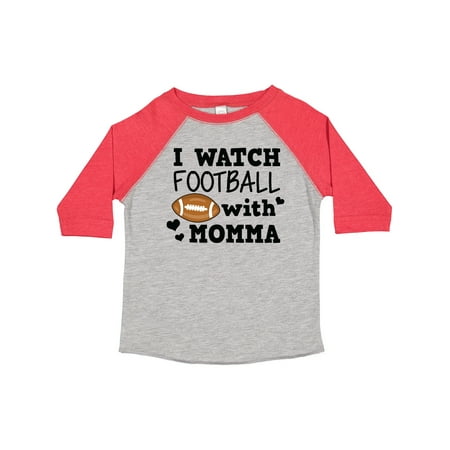 

Inktastic I Watch Football with My Momma Gift Toddler Boy Girl T-Shirt