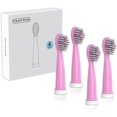 thumbnail image 1 of CHAIN PEAK Kids Sonic Toothbrush Replacement Brush Heads Dark Pink 4 Pieces, 1 of 7