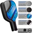 thumbnail image 5 of PIckleballCentral Rally Flare Graphite Pickleball Paddle 2 Player Pack Graphite Hybrid Composite Face 7oz Green/Purple, 5 of 6