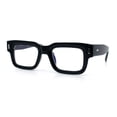 thumbnail image 4 of Retro Vintage Style Thick Plastic Horn Rim Blue Light Filter Computer Glasses Black, 4 of 8
