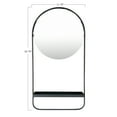 thumbnail image 2 of Bloomingville Bloomingville Round Floating Metal Framed Wall Mirror with Shelf, Black, 2 of 7