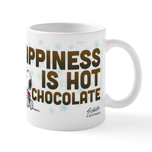 CafePress - Peanuts Hot Chocolate Mugs - 11 oz Ceramic Mug - Novelty Coffee Tea Cup