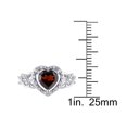 thumbnail image 4 of Garnet Heart Ring 1.50 Carats (ctw) in Sterling Silver, 4 of 4