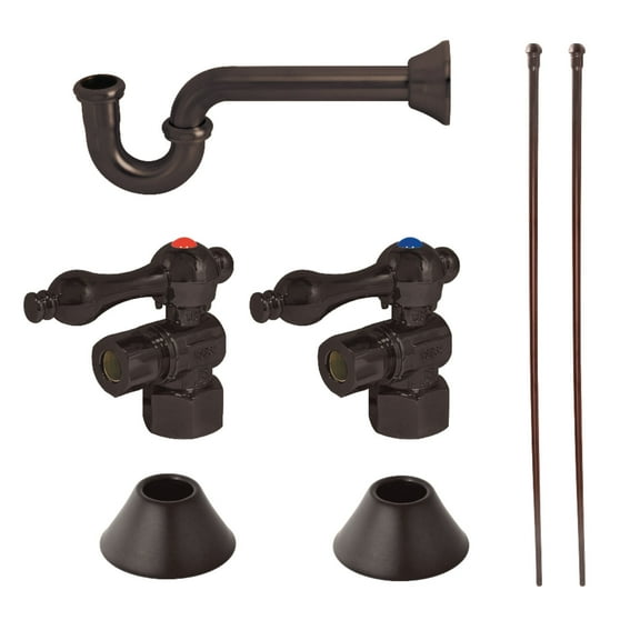 Kingston Brass CC43105LKB30 Standard Mount Traditional Plumbing Sink Trim Kit with P-Trap, Oil Rubbed Bronze