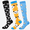 Black White, variant on 3 Pairs Copper Compression Socks for Women & Men Circulation 15-20 mmhg - Better Blood Flow, Swelling, Best Support for Medical, Running, Nursing