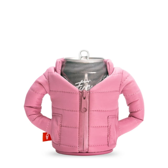 Enfriador de Latas Puffin The Puffy Jacket Aislado 355 mL Rosa Polvoriento
