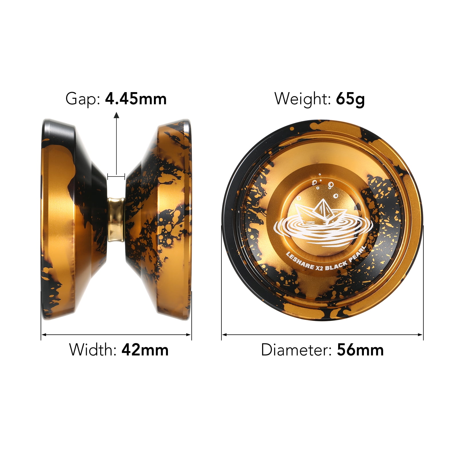 Aluminum Yoyo Ball, Stable High Speed Routine, Anodizing  Treatment, Smooth Quiet , Yoyo String Glove For Gift