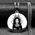 thumbnail image 5 of Stainless Steel Moon Sun Hekate Wheel Necklace Strophalos Hecate Magic Symbol Logo Jewelry, 5 of 5