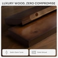 thumbnail image 2 of Walnut 12 inch Floating Shelf, High End Solid Real Wood Small 12inch Floating Shelves for Wall Mounted, Dark Brown 12in Floating Shelves, Heavy Duty Bracket, 12 X 6.5 X 1.75 inches, Set of 2, 2 of 5