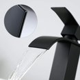 thumbnail image 4 of Grifo de lavabo de baño negro - Grifo mezclador de baño - Grifo de cascada para lavabos sólidos - Grifos de calidad (negro) JAMW Sencillez, 4 of 5