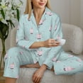 thumbnail image 6 of Uemuo Milk Tea Pattern Womens Pajama Sets,PJ Set for Women,Pajamas for Women Logo,Long Sleeve Pajama Set for Women,Soft Long Sleeve Top With Pants-, 6 of 9