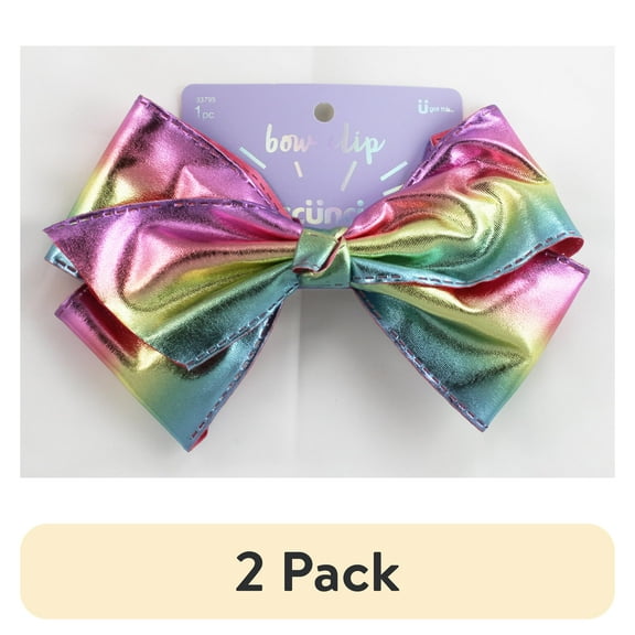 (2 pack) Scunci Jumbo Metallic Bow Salon Clip - 1ct