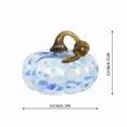 thumbnail image 3 of Fall Decor Halloween Pumpkin Decorations Hand Blown Glass Pumpkin Figurine Colorful Speckled Art Glass Pumpkin with Twisted Stem Tabletop Centerpiece for Home Desk Mantel, 3 of 6