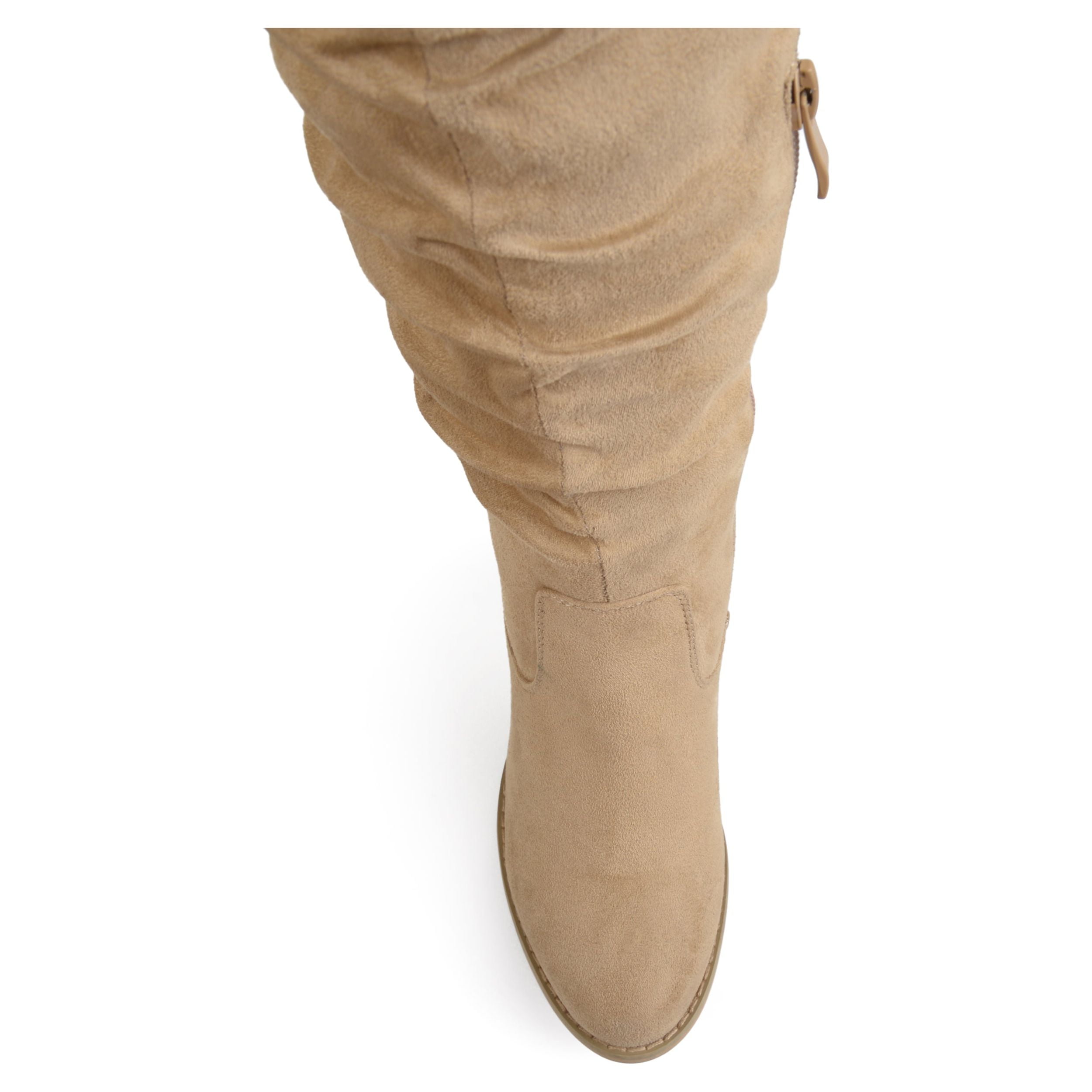 Journee Womens Kaison Extra Wide Calf Stacked Heel Over The Knee Boots