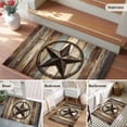 thumbnail image 6 of Country Star Washable Area Rug 2 x 3 ft Farmhouse Star Brown Beige Wood Grain, Soft Non Slip Rugs Stain Repellent Indoor Felt Carpet for Living Dining Room Bedroom Home Office, 6 of 9