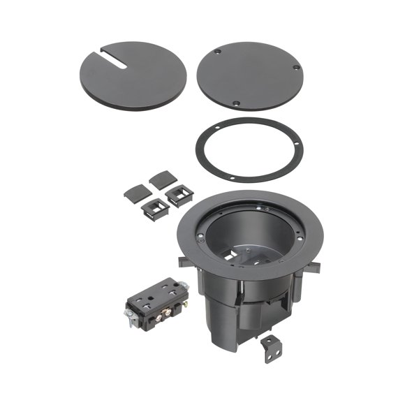 Arlington FLBR5420BL InBox Floor Box Kit with Recessed Wiring