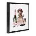 thumbnail image 2 of Stupell Industries Art Deco Luxury Books & Puppy Black Floating Frame Canvas Art, 18 x 18, by Amanda Greenwood, 2 of 8
