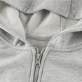 thumbnail image 5 of Hoodies Kids Grey Zip up Hoodie Casual Long Sleeve Hoodies Fall Winter Clothes Boy Clothes 15-16 Years, 5 of 9