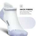 thumbnail image 6 of Feetures Elite Max Cushion No Show Tab Ankle Socks - Sport Sock with Targeted Compression - White Lilatech, M (1 Pair), 6 of 7