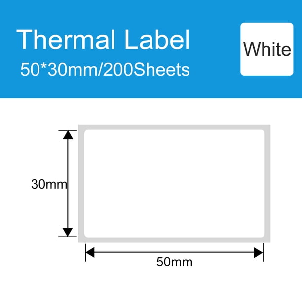 Rollo 1900 Etiquetas 30x15mm 1900 Etiquetas Adhesivas Blancas 30x15 Mm - Para Impresora Térmica, Uso En Cocina, Oficina Rollo Etiquetas Papel Impresora Térmica