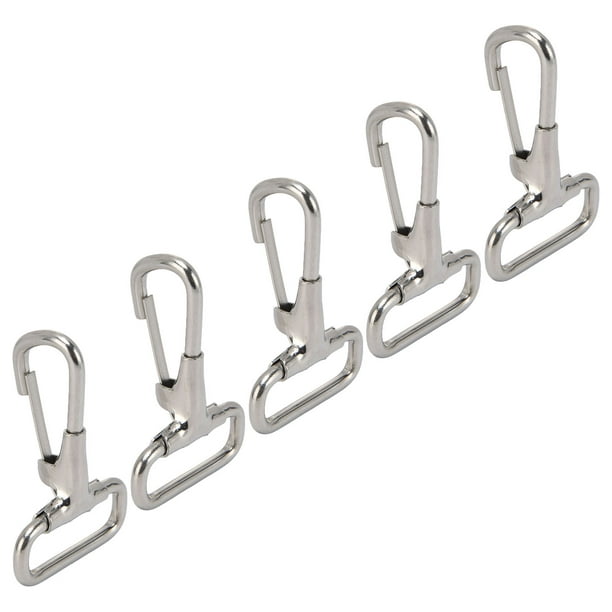 Loewten 5Pcs Snap Hooks 304 Stainless Steel Metal Clips For Keychain  Linking Dog Leash Collar 29mm,Outdoor Supplies,Snap Hooks 