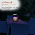 thumbnail image 6 of Alpine Corporation 7" Outdoor Metal Solar Patriotic Lantern with LED Light, Red/Blue, 6 of 15
