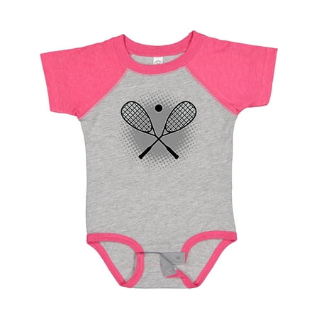 

Inktastic Squash Sport Rackets and Ball Gift Baby Boy or Baby Girl Bodysuit